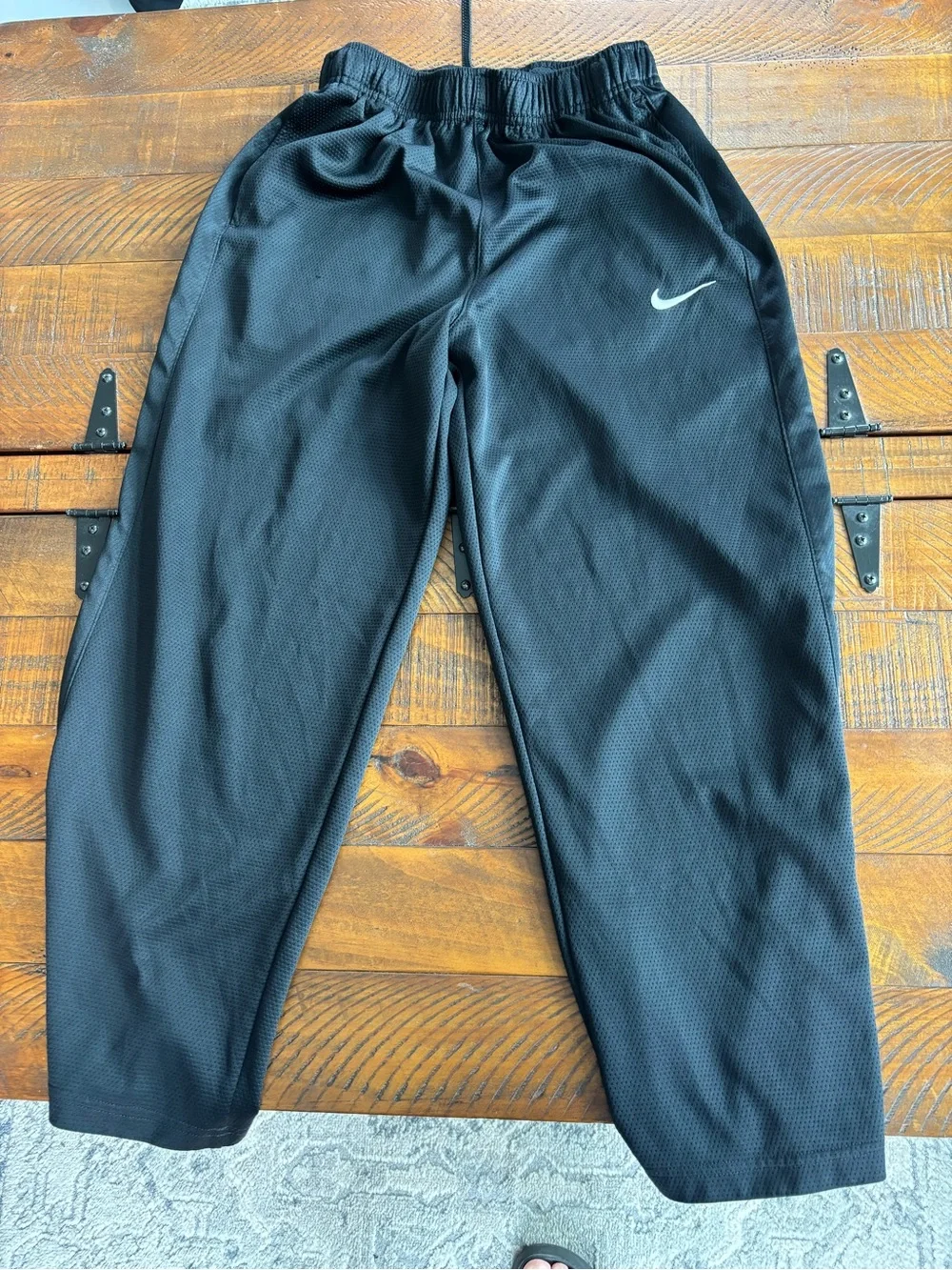 Nike Black Joggers with White Swoosh Logo